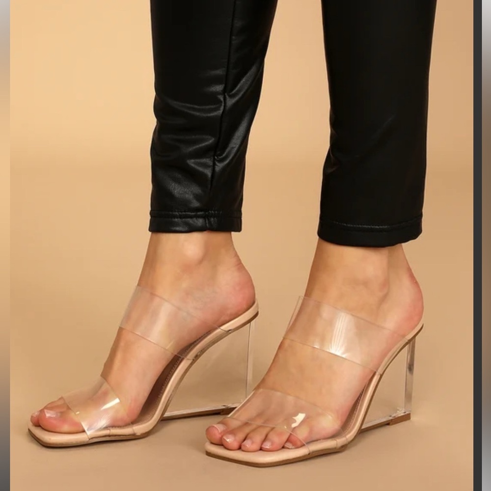 Transparent Wedge Heels